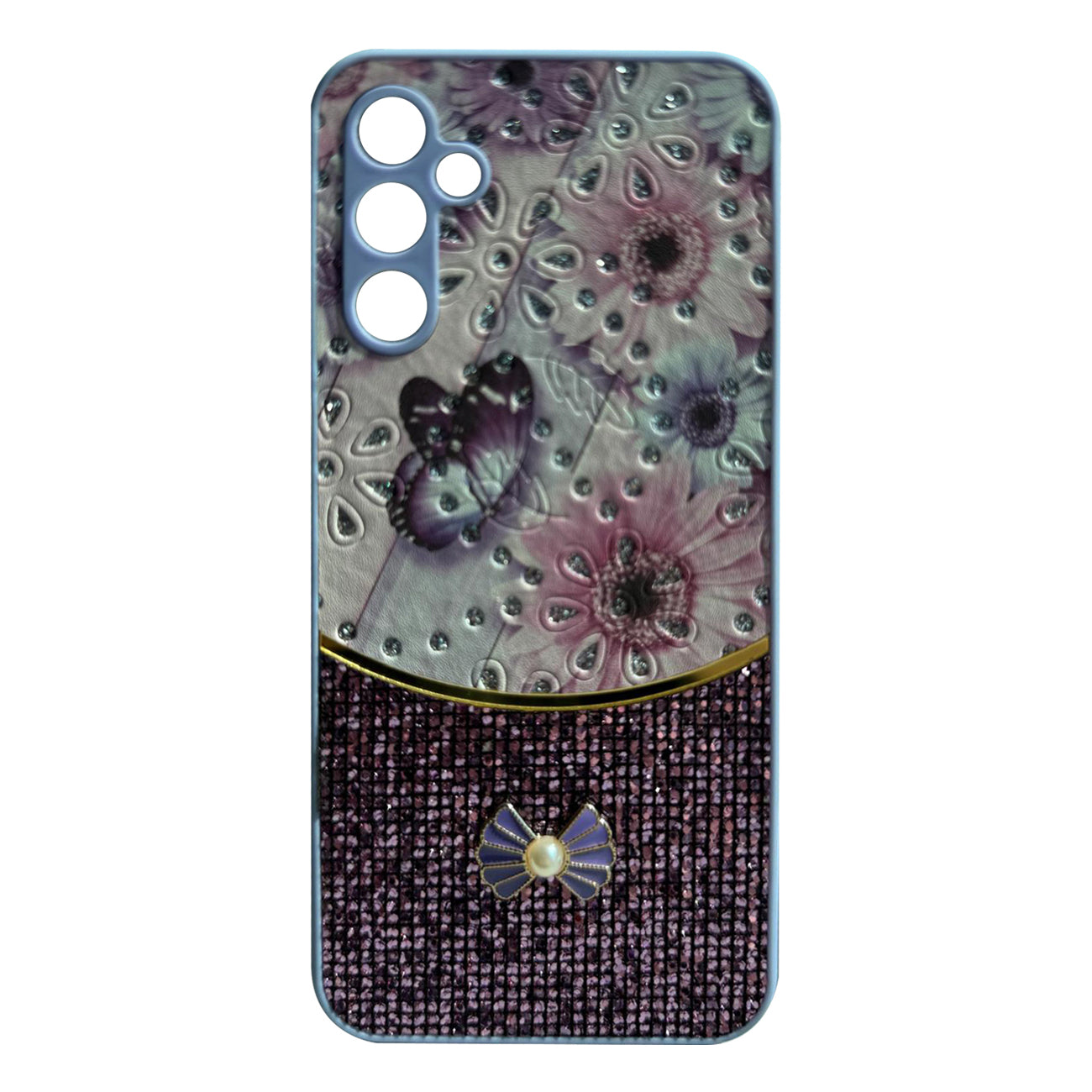 Sparkle Glitter Bling Phone Case in Purple With Colorful Cover For Galaxy A16